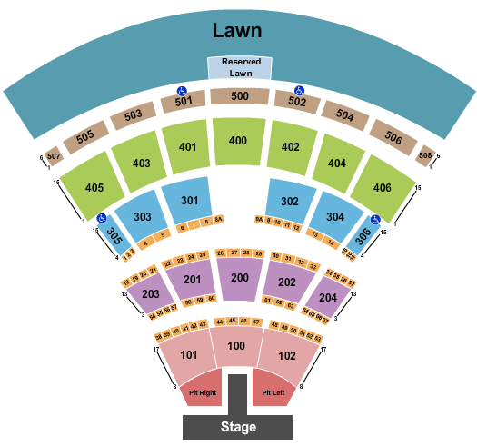 Darien Lake Amphitheater Thomas Rhett Seating Chart